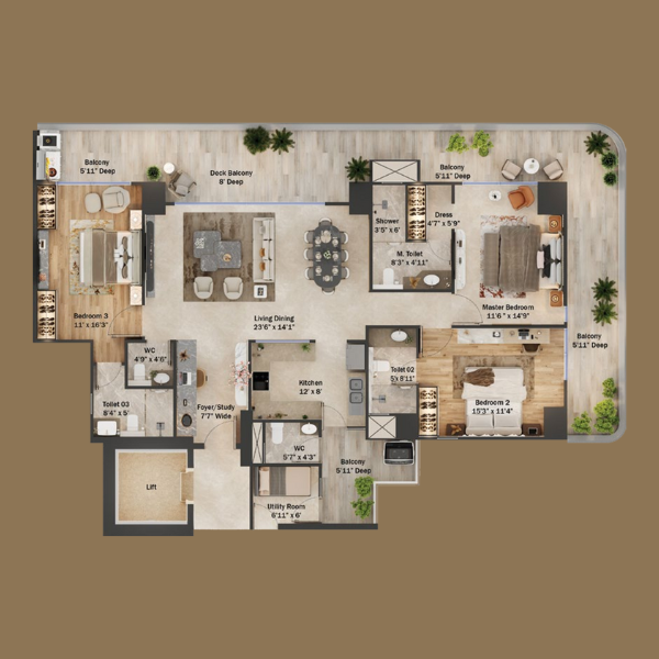 floor plan of Royal Residences gurgaon